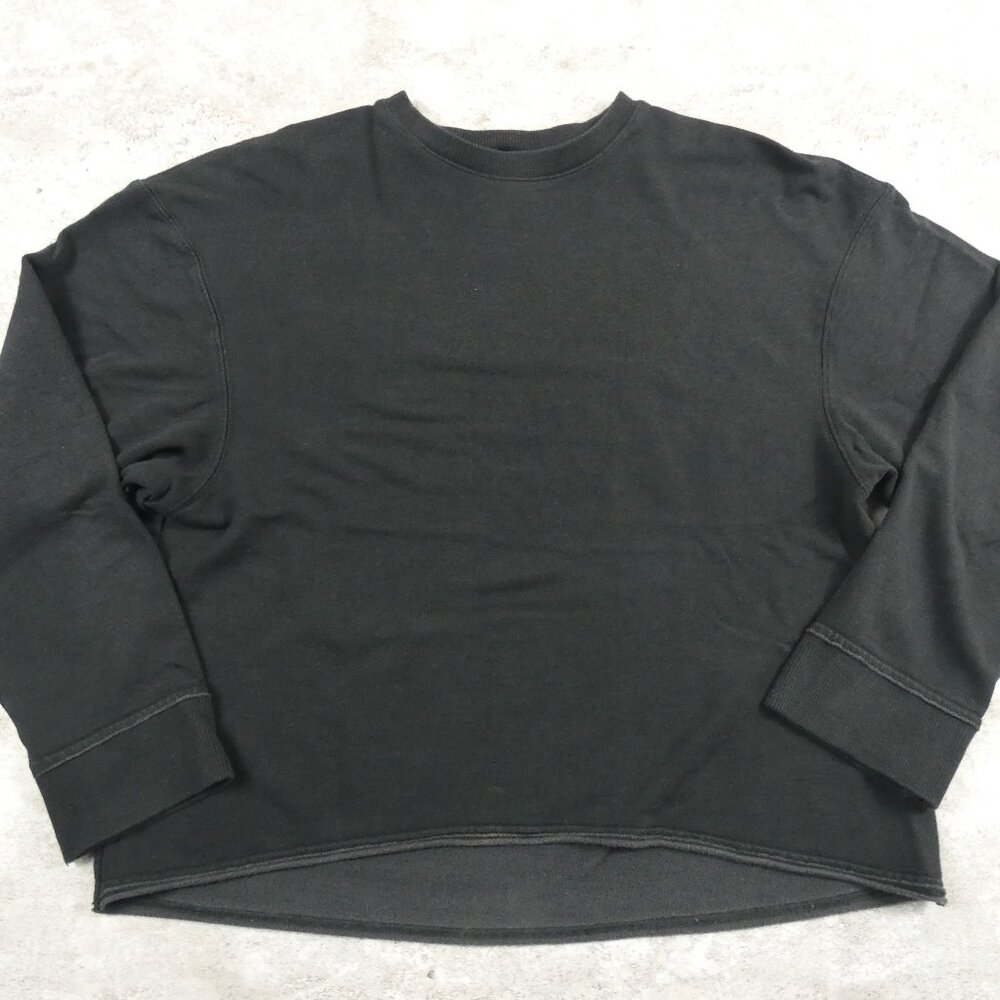 Nike Yoga Sweatshirt XS Black Graphite Crop Jumper